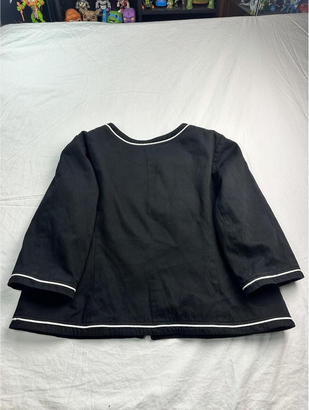 Women’s East 5th Piped Avenue Black Open-Front Jacket 2x 31-23 View 6